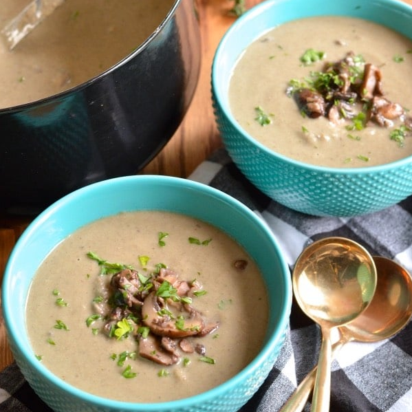 Cauliflower Cream of Mushroom Soup