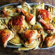 Sheet Pan Roasted Chicken and Cabbage