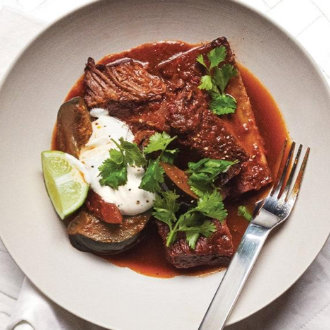 Braised Short Ribs with Squash and Chile