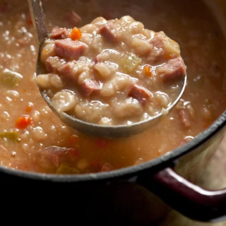 Ashley’s Dad’s White Bean and Ham Soup